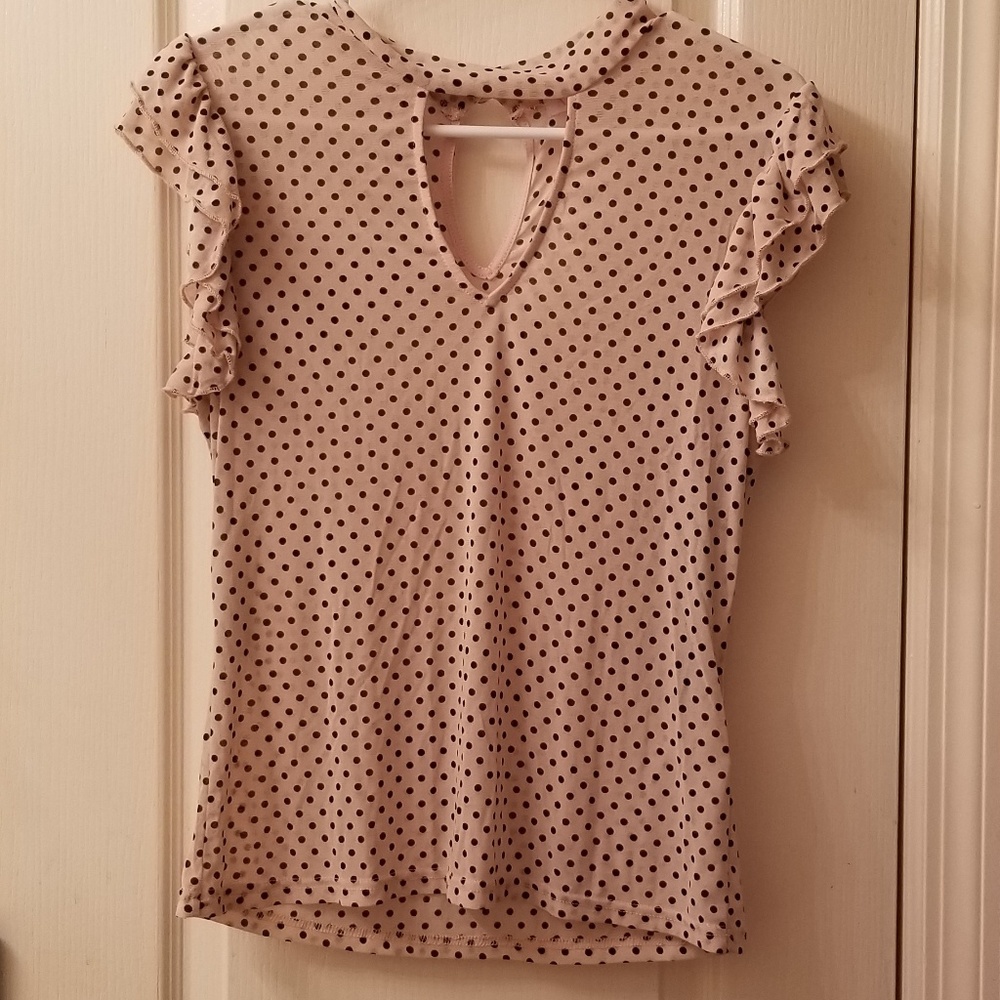 Light pink polka dot blouse